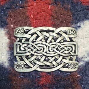 Celtic Knot Silver Belt Buckle